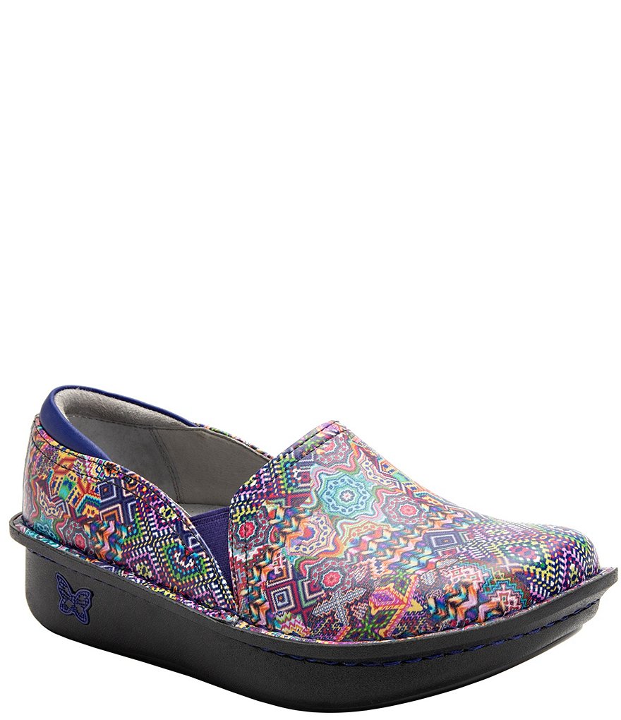 Alegria Debra Electrified Printed Leather Clogs