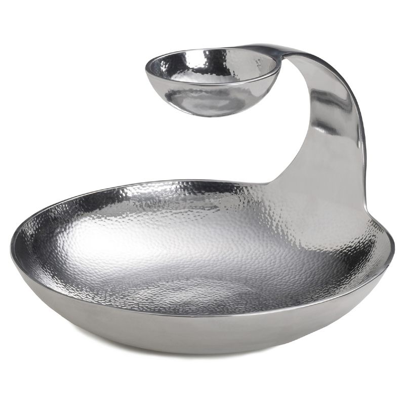 Towle Hammersmith Collection Gooseneck Chip & Dip Tiered Server (11"D x 8.6"H)