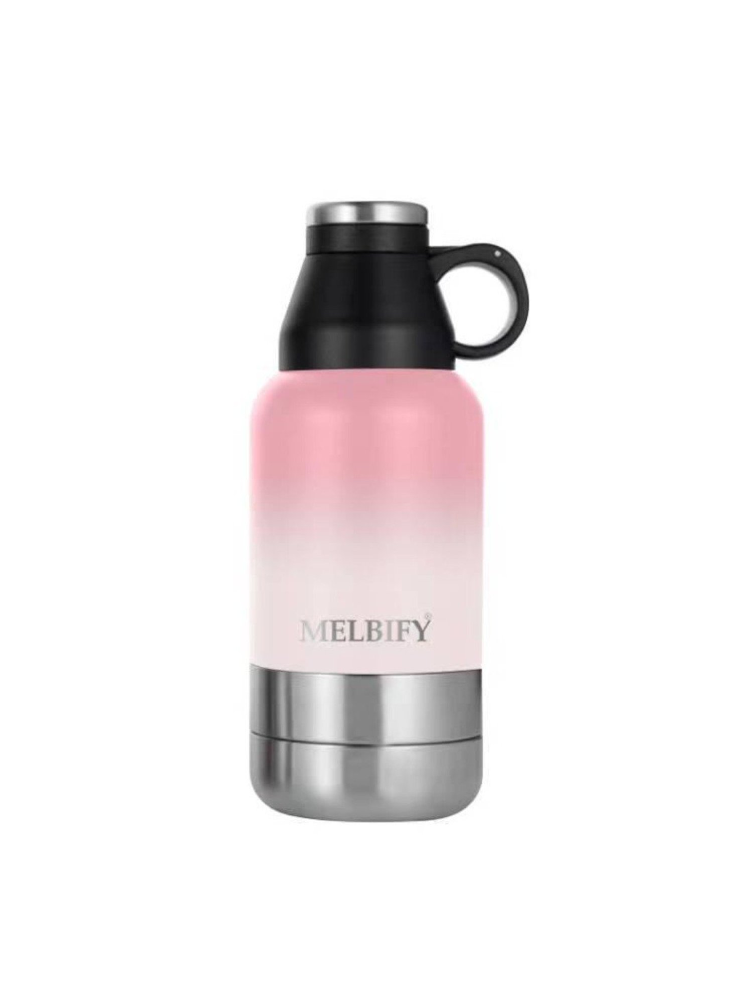 Melbify 3-in-1 Thermos Flask Pink ThermoSteel Water Bottle (1L)