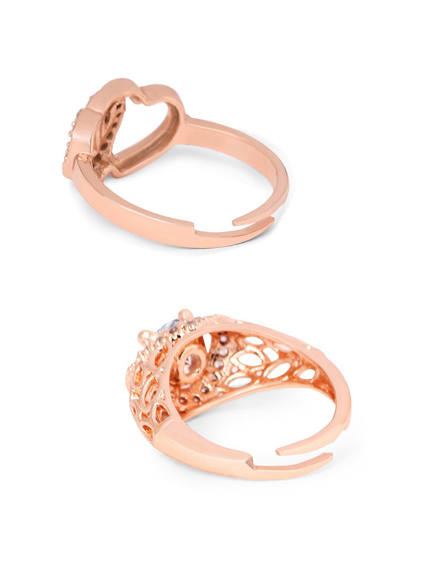 Accessorize London Women's Jewel Embellished Rings Set Of Three White