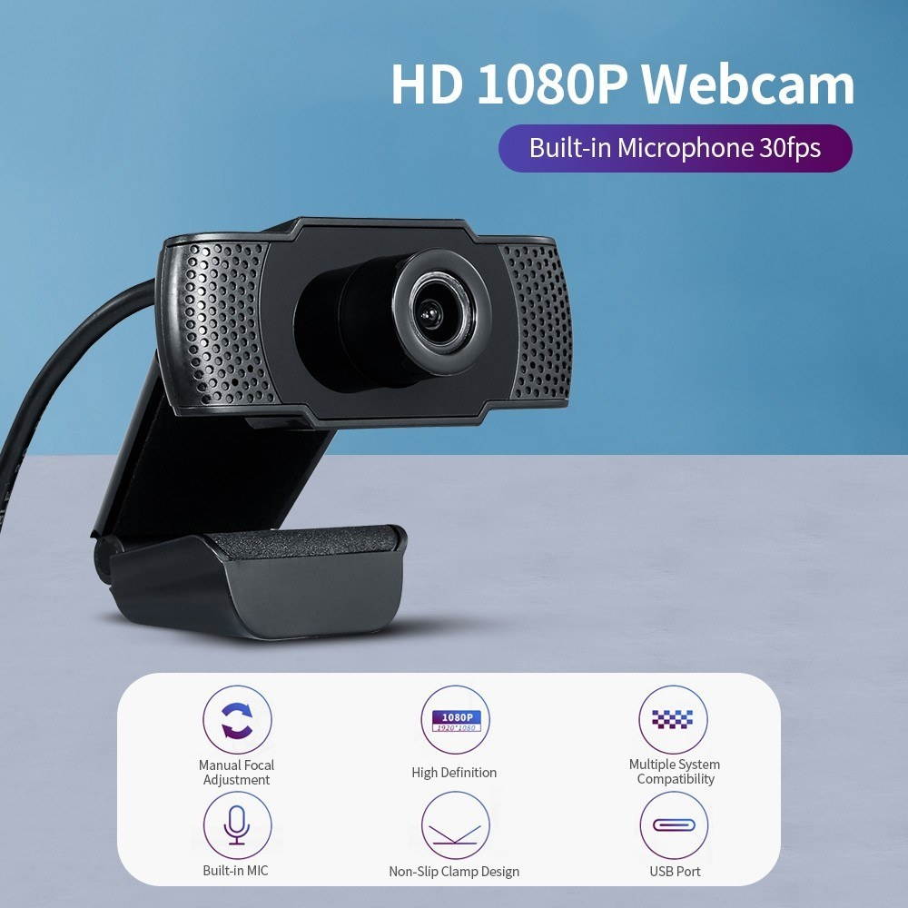 101JD 1080P 2MP High-Definition Webcam 30fps Web Camera Noise-reduction Microphone HD Laptop Computer Camera