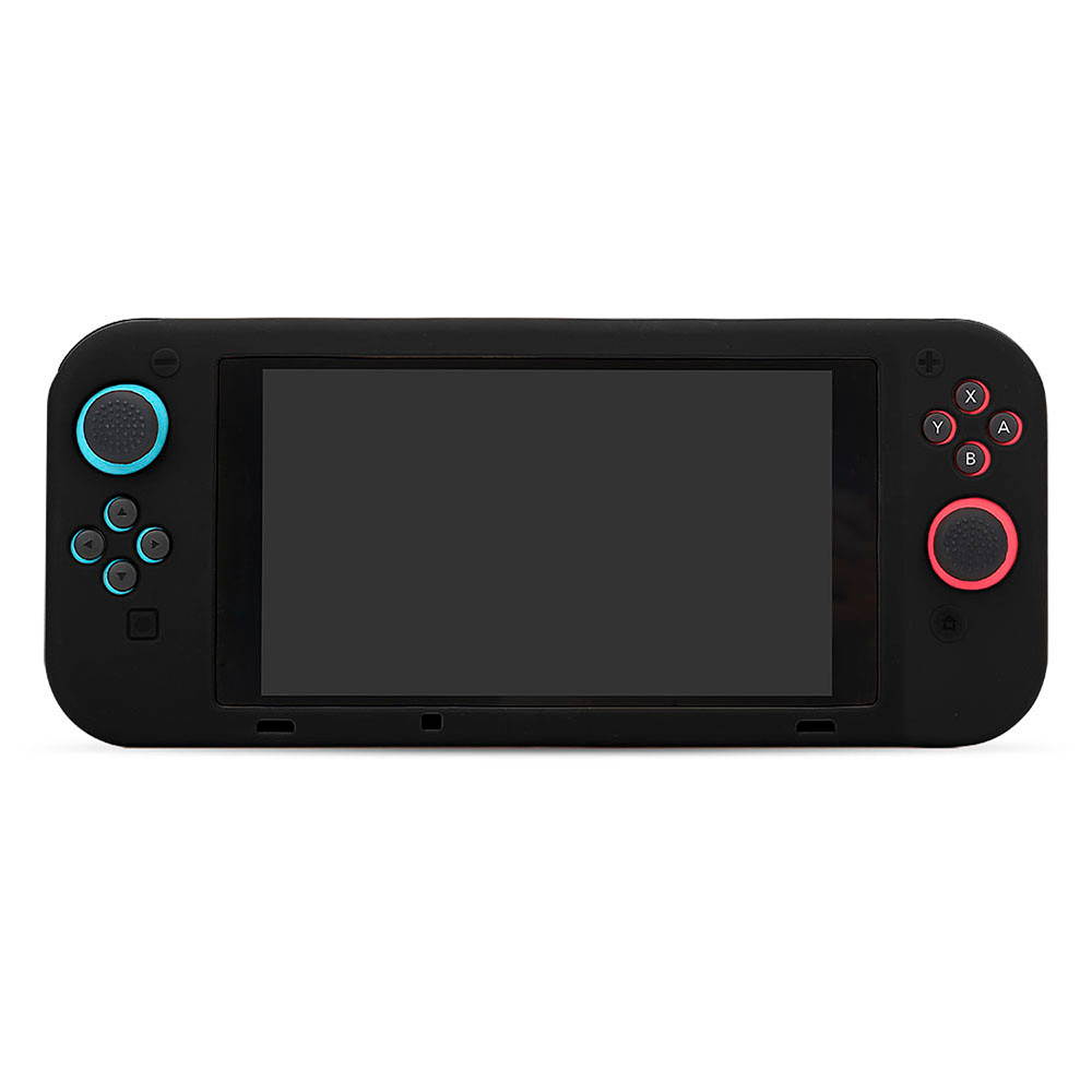 BUBM Soft Anti-slip Silicone Case for Switch Protective Cover for SWITCH Video Game Console One-piece Black