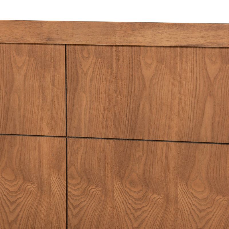 Twin Rin Wood Platform Bed Walnut Brown - Baxton Studio