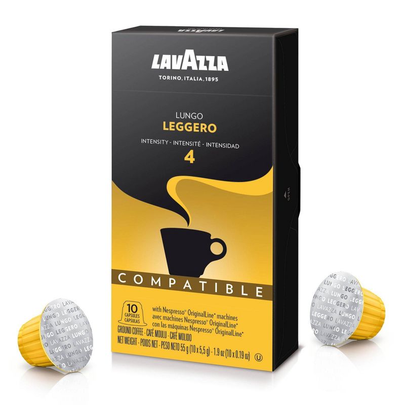 Lavazza Leggero Dark Roast Dark Roast Nespresso Compatible Capsules - 10ct