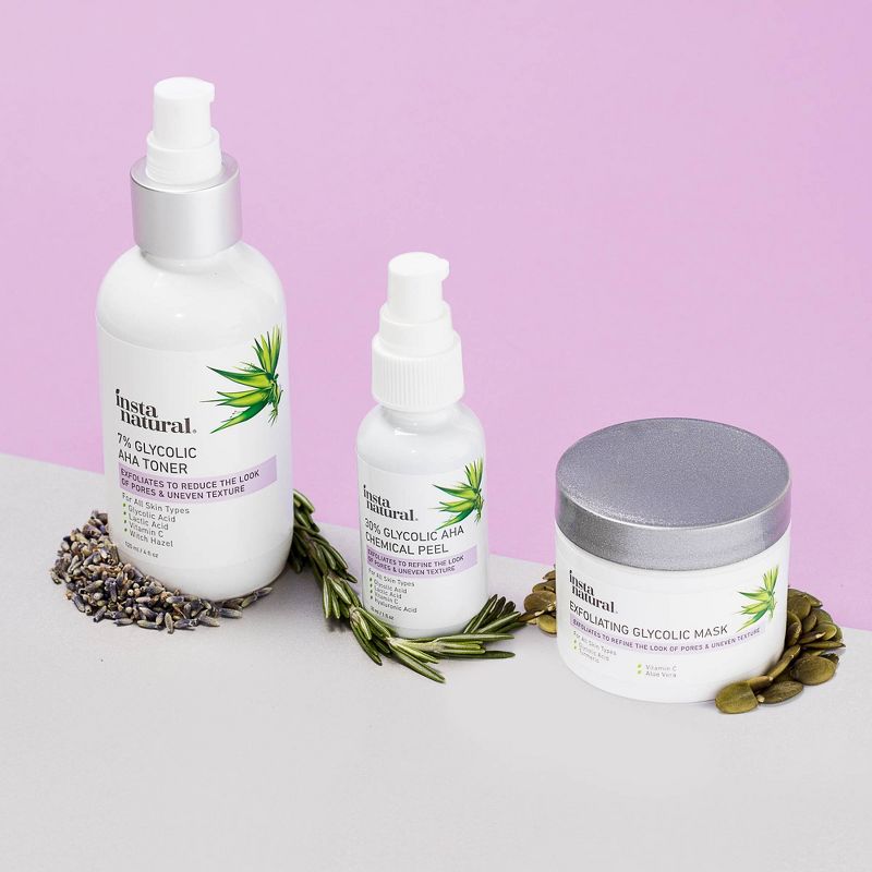InstaNatural 7% Glycolic AHA Facial Toner – 4 fl oz