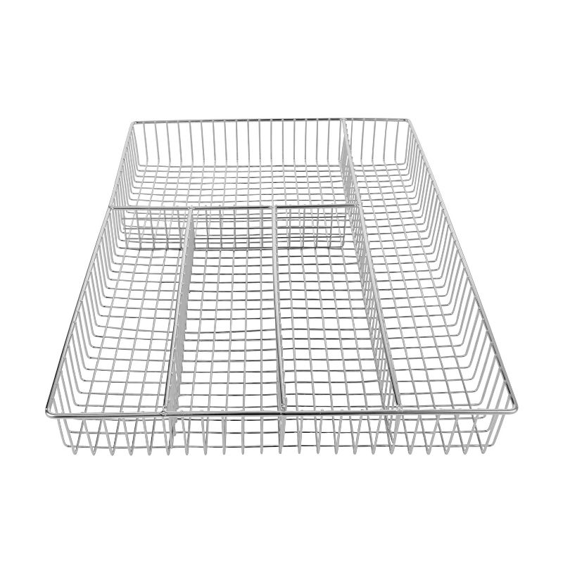 Spectrum Grid Large Silverware Tray - Chrome