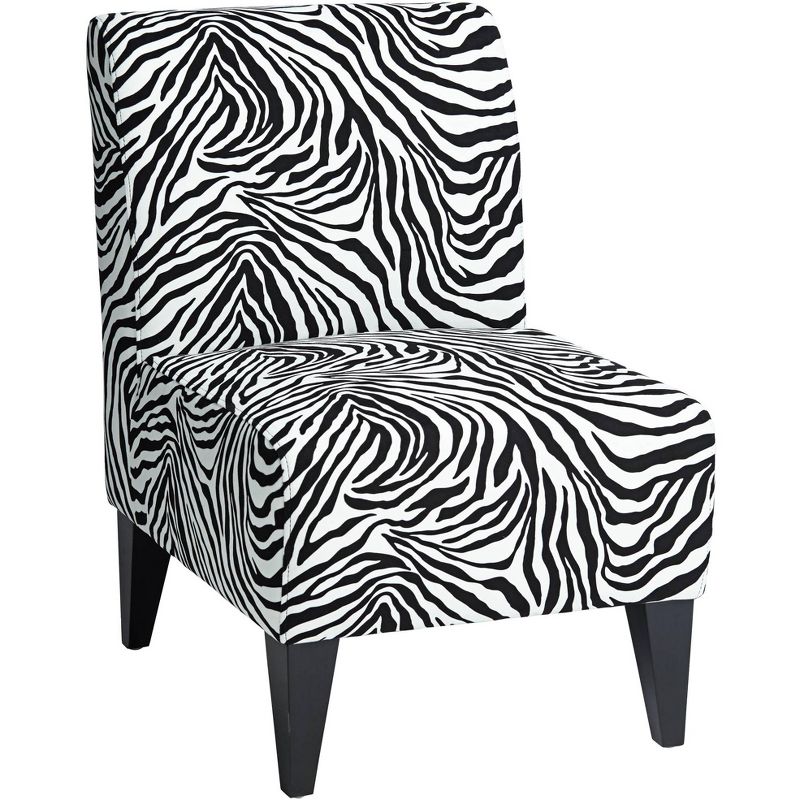 Studio 55D Zebra Print Slipper Accent Chair