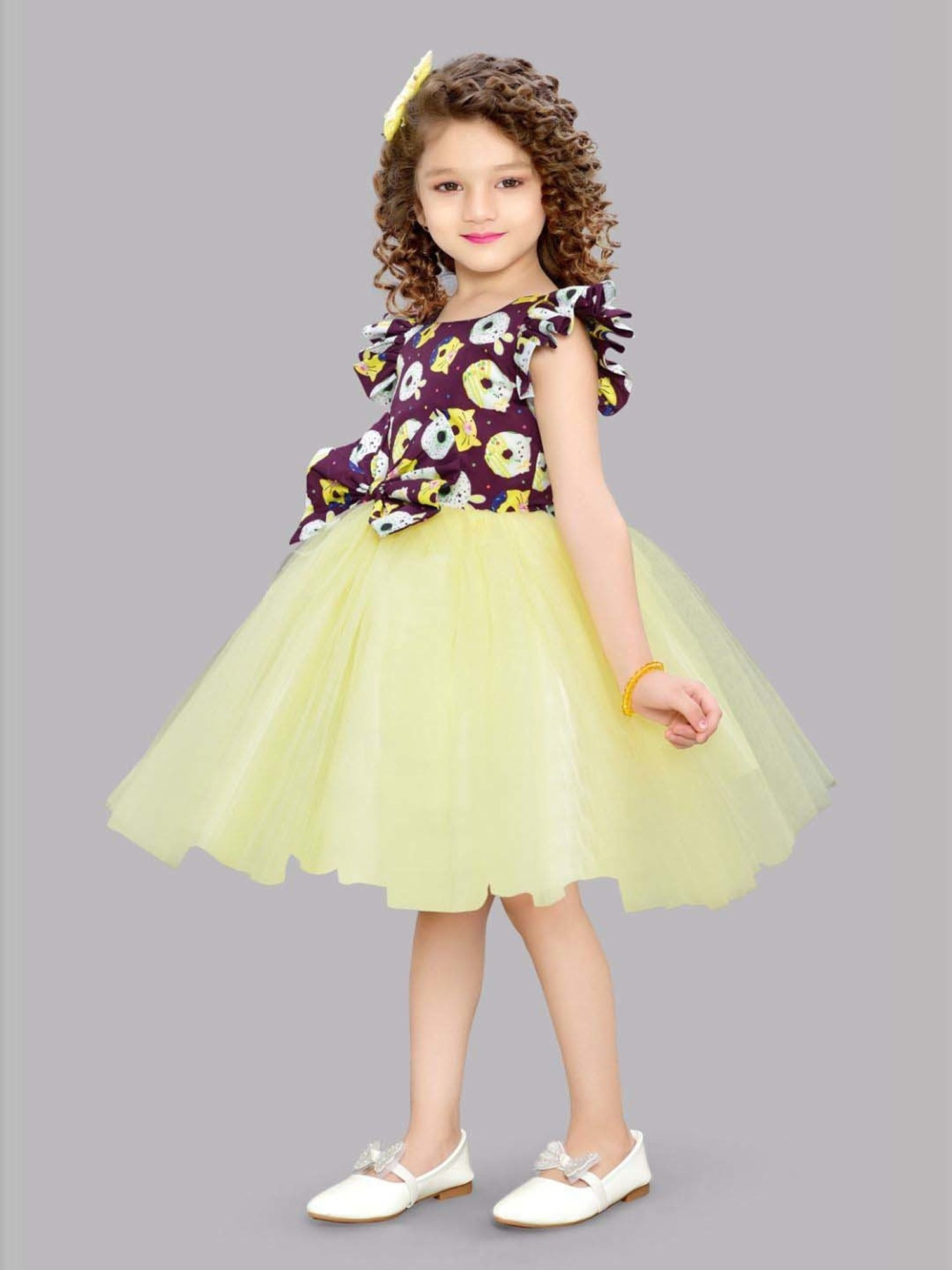 Many Frocks Kids Red Solid Dress