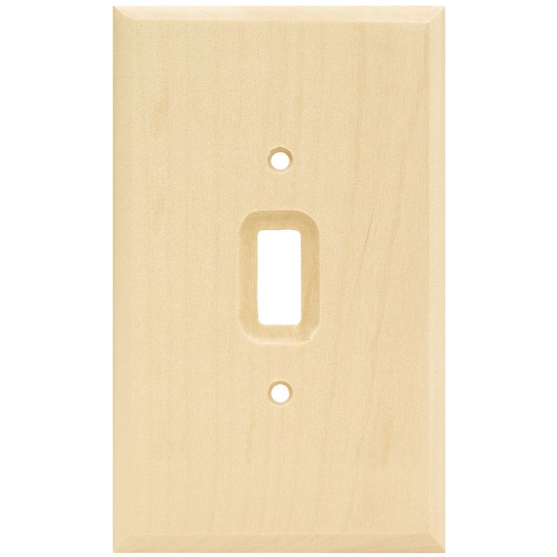 Franklin Brass Square Single Switch Wall Plate Unfinished Wood Brown