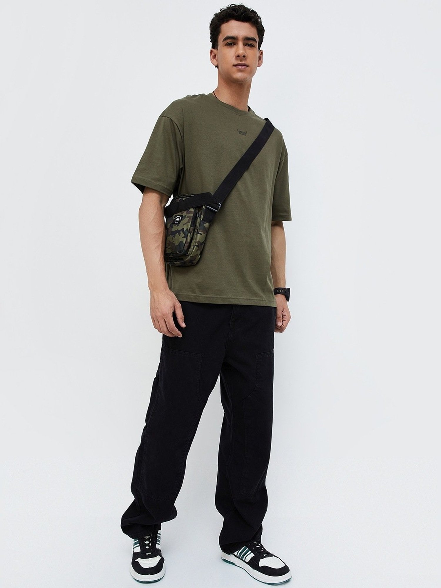 Forca Olive Cotton Regular Fit T-Shirt