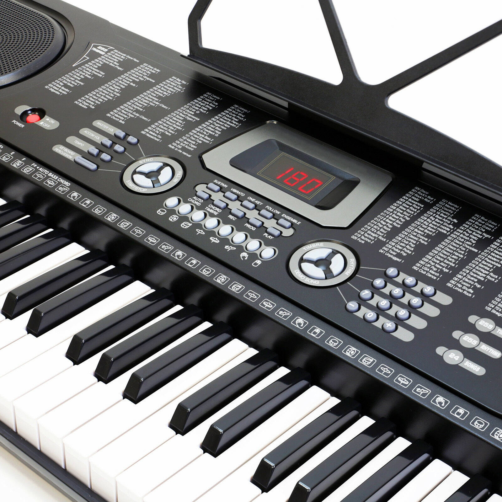 Digital Piano Keyboard 61 Key - Portable Electronic Instrument with Mic