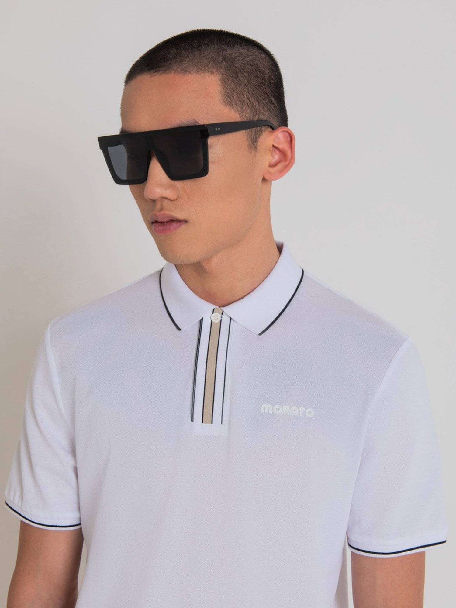 Antony Morato White Regular Fit Polo T-Shirt