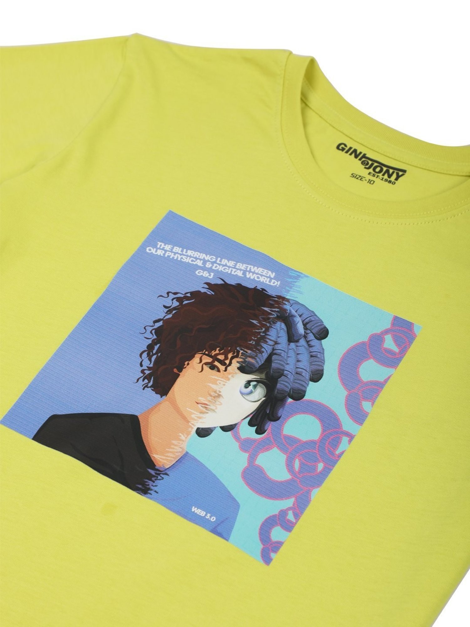 Gini & Jony Kids Yellow Cotton Printed T-Shirt