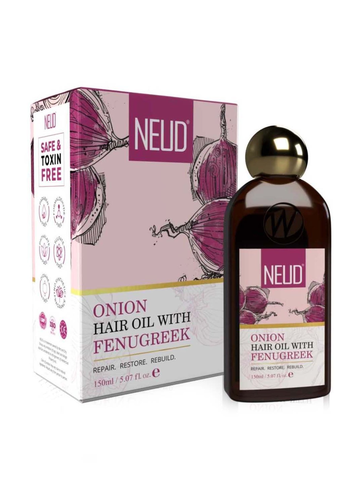 Neud Premium Onion Hair Oil With Fenugreek - 150 ml