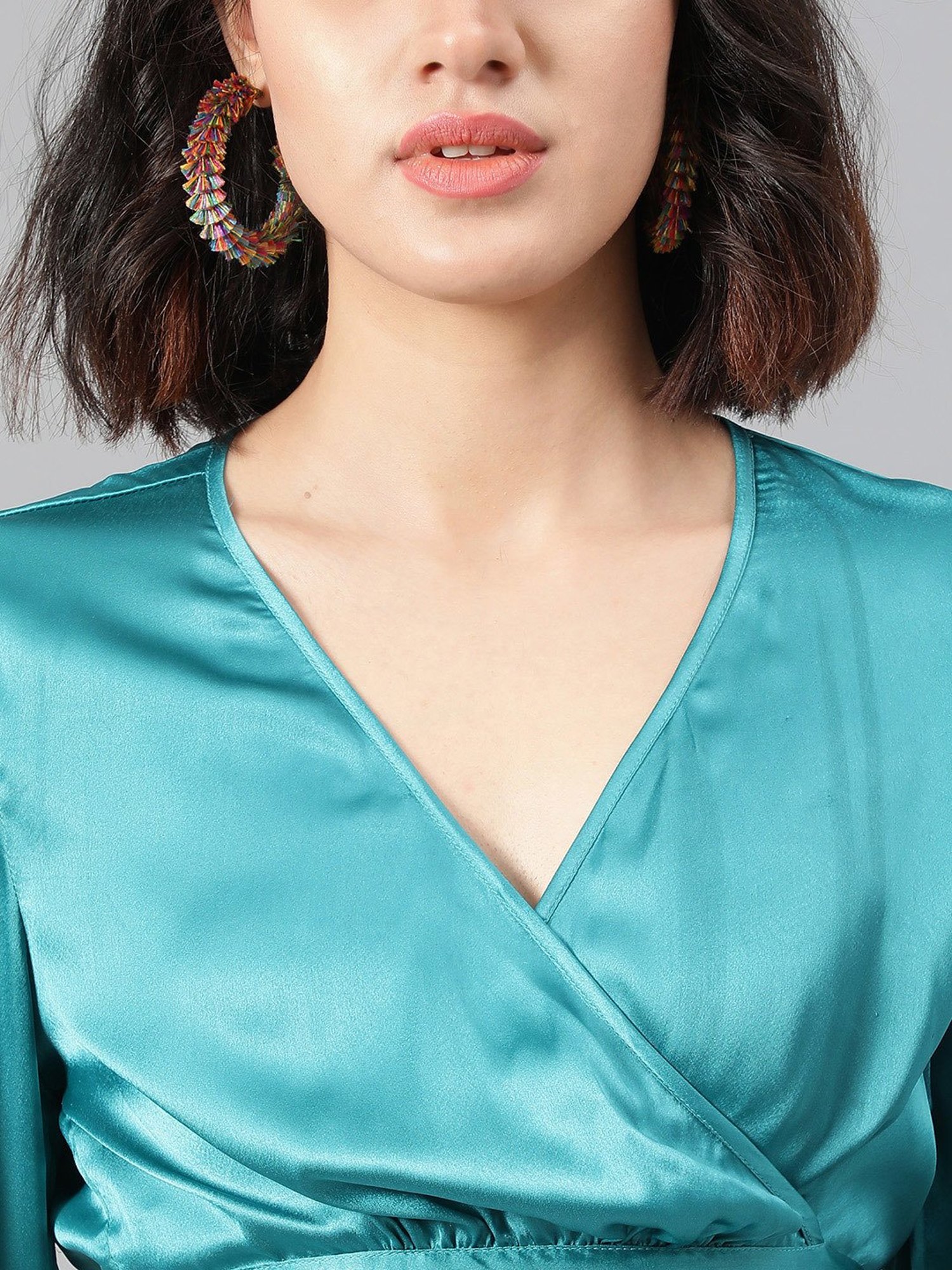 Kotty Green Slim Fit Crop Top