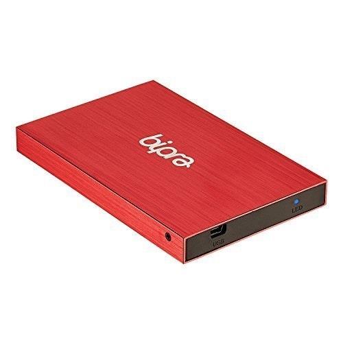 bipra 500gb 500 gb 2.5 usb 2.0 external pocket slim hard drive  red  fat32 500gb