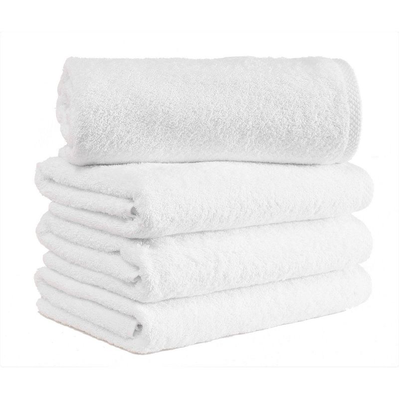 4pc Arsenal Turkish Hotel Collection Bath Towel Set White - Makroteks