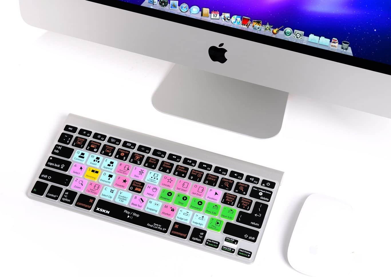 Final Cut Pro X Keyboard Cover Silicone Skin Protector for Macbook Pro 13 15 17 Inch (US / European ISO Keyboard)