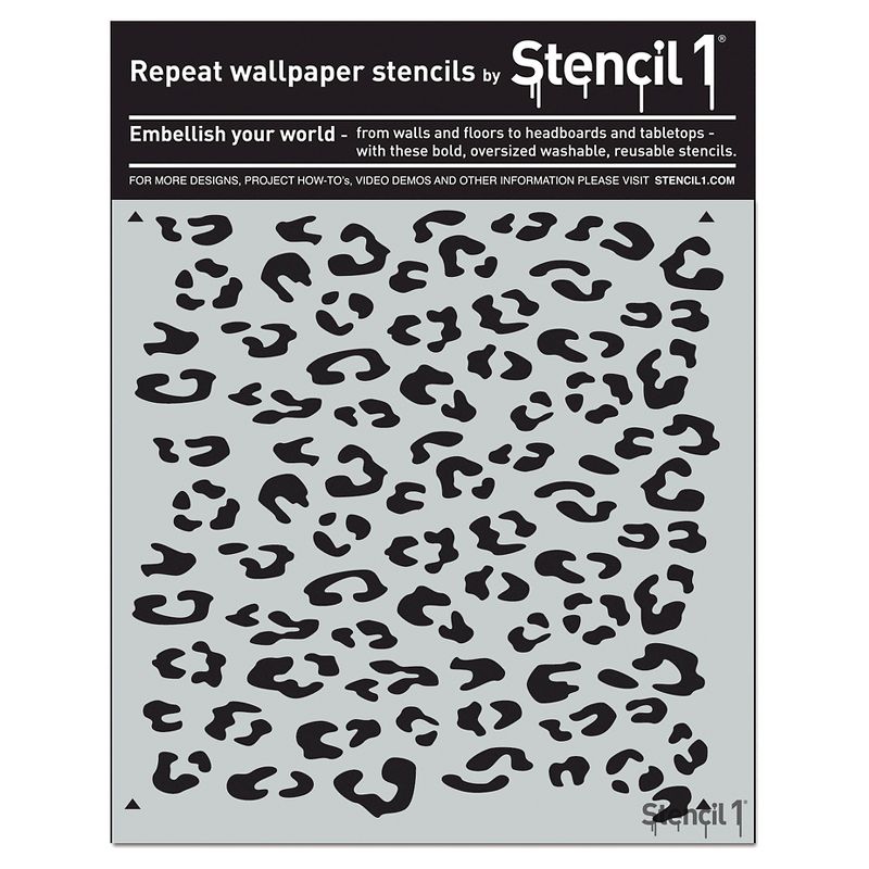Stencil1 Leopard Print Repeating - Wall Stencil 11" x 11"
