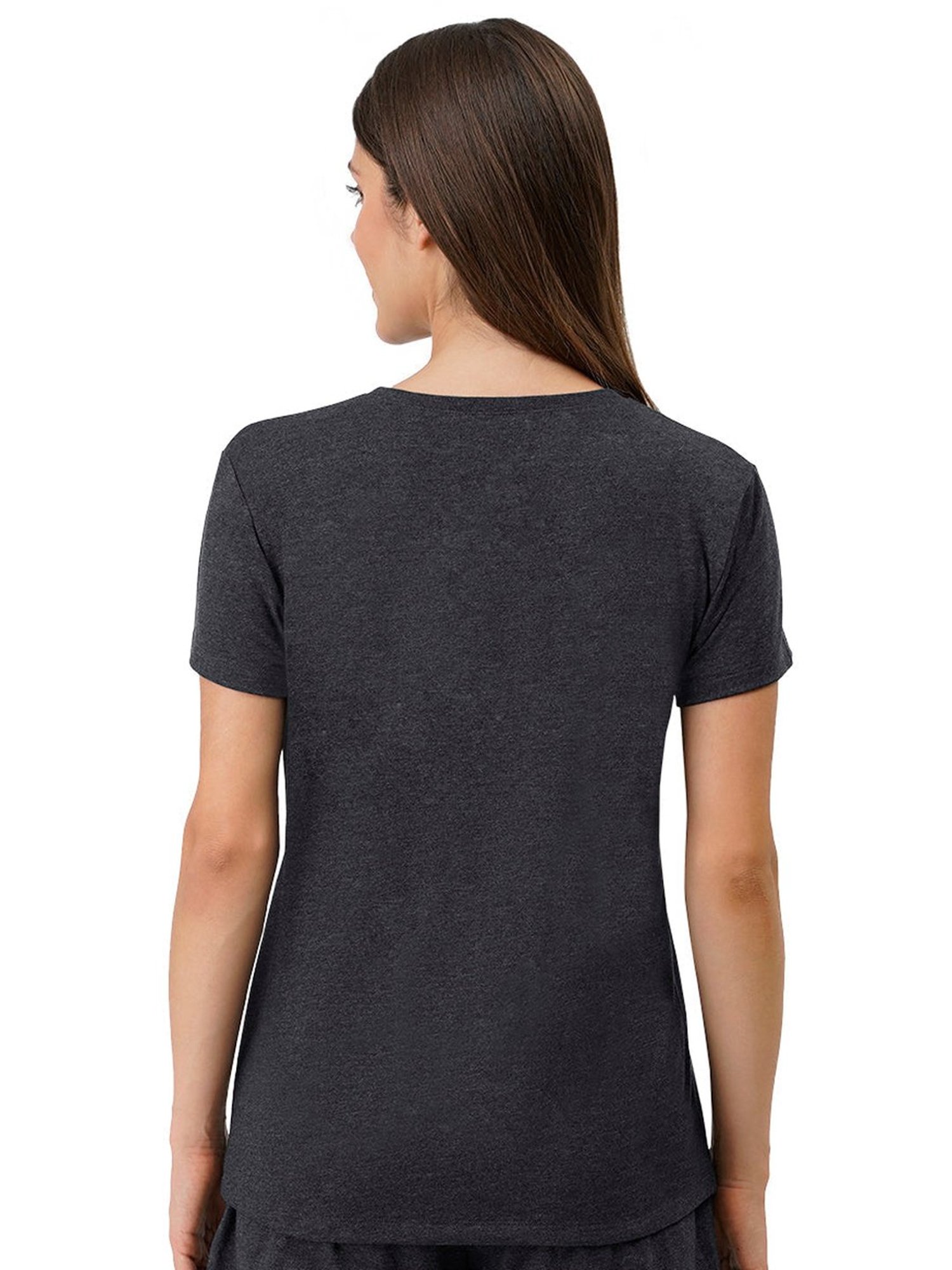 Amante Grey Floral Print T-Shirt