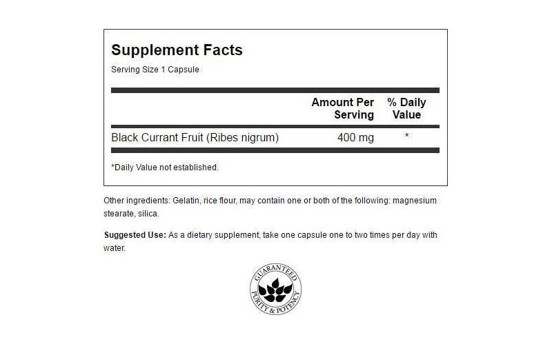 Swanson Full Spectrum Black Currant 400 mg 60 Capsules