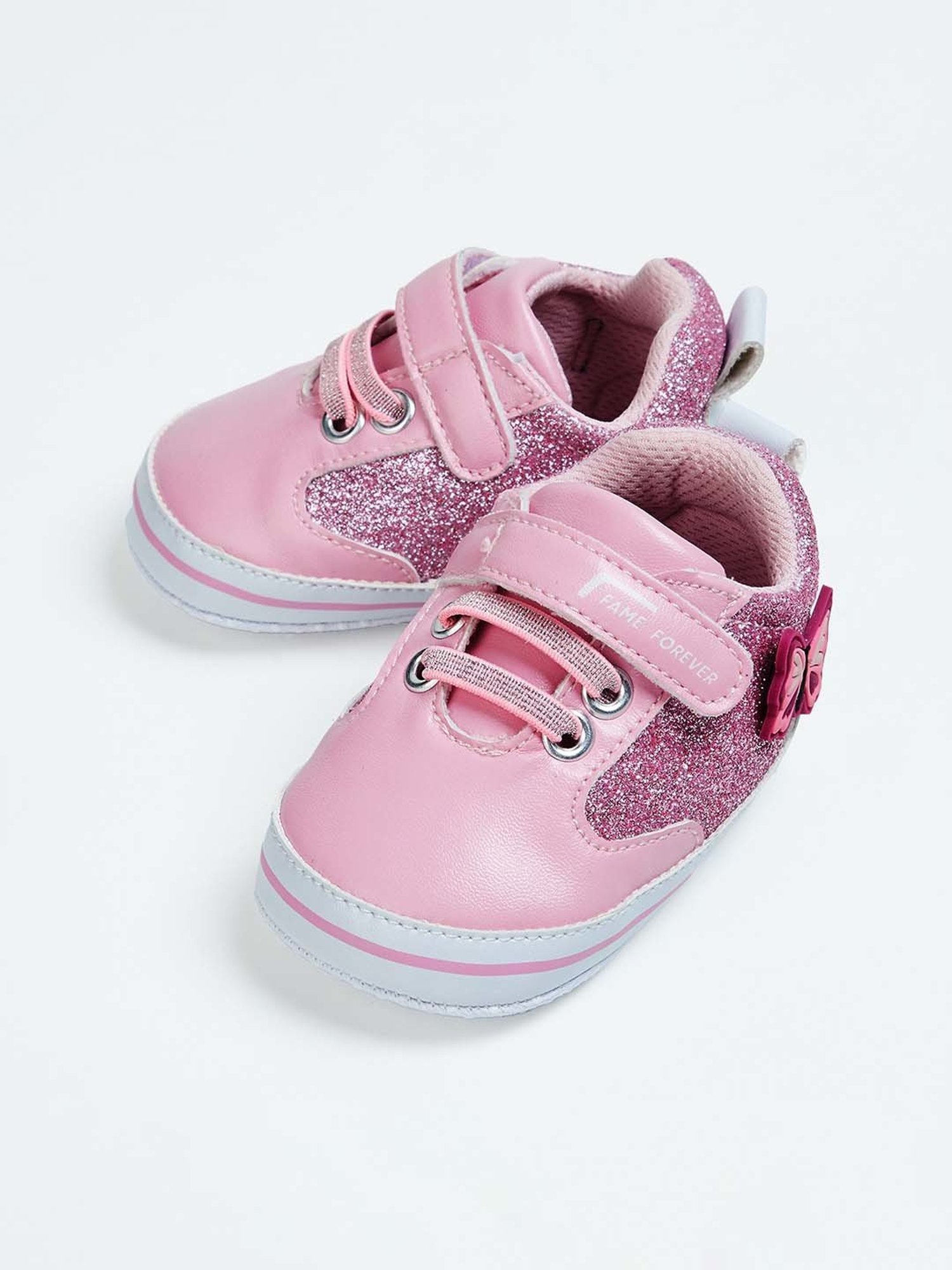 Fame Forever by Lifestyle Kids Pink Velcro Shoes