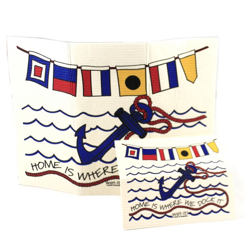 Swedish Dish Cloth 11.75" Dock-It Xl And Wet-It Set Absorbent Cleaning Cloth Eco Friendly  -  Dish Cloth