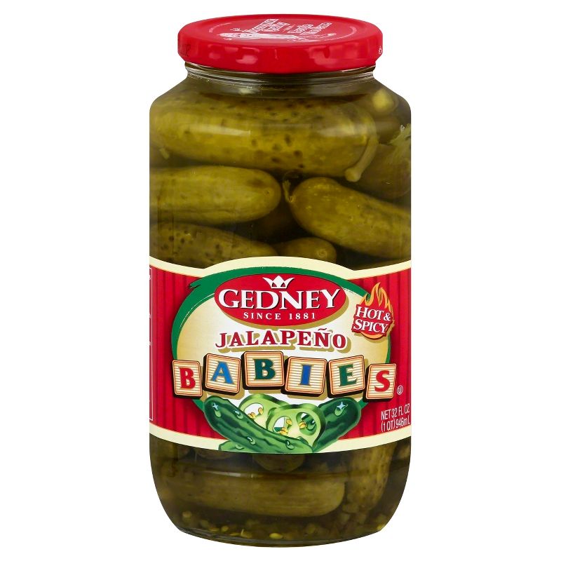 Gedney Pickles Hot & Spicy Jalapeno Babies - 32oz