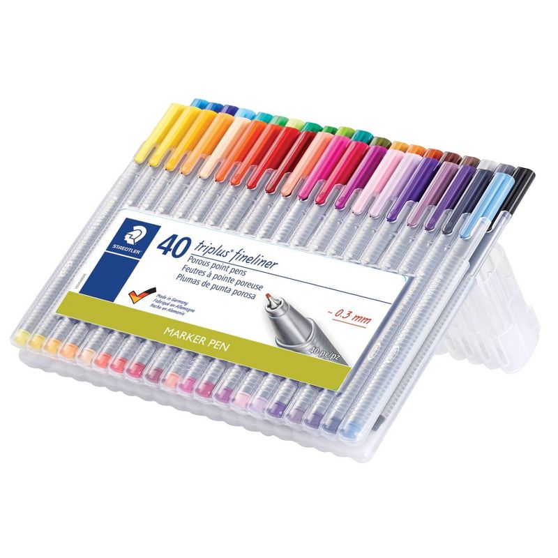 40ct Porous Point Pens Triplus Fineliner 0.3mm - Staedtler