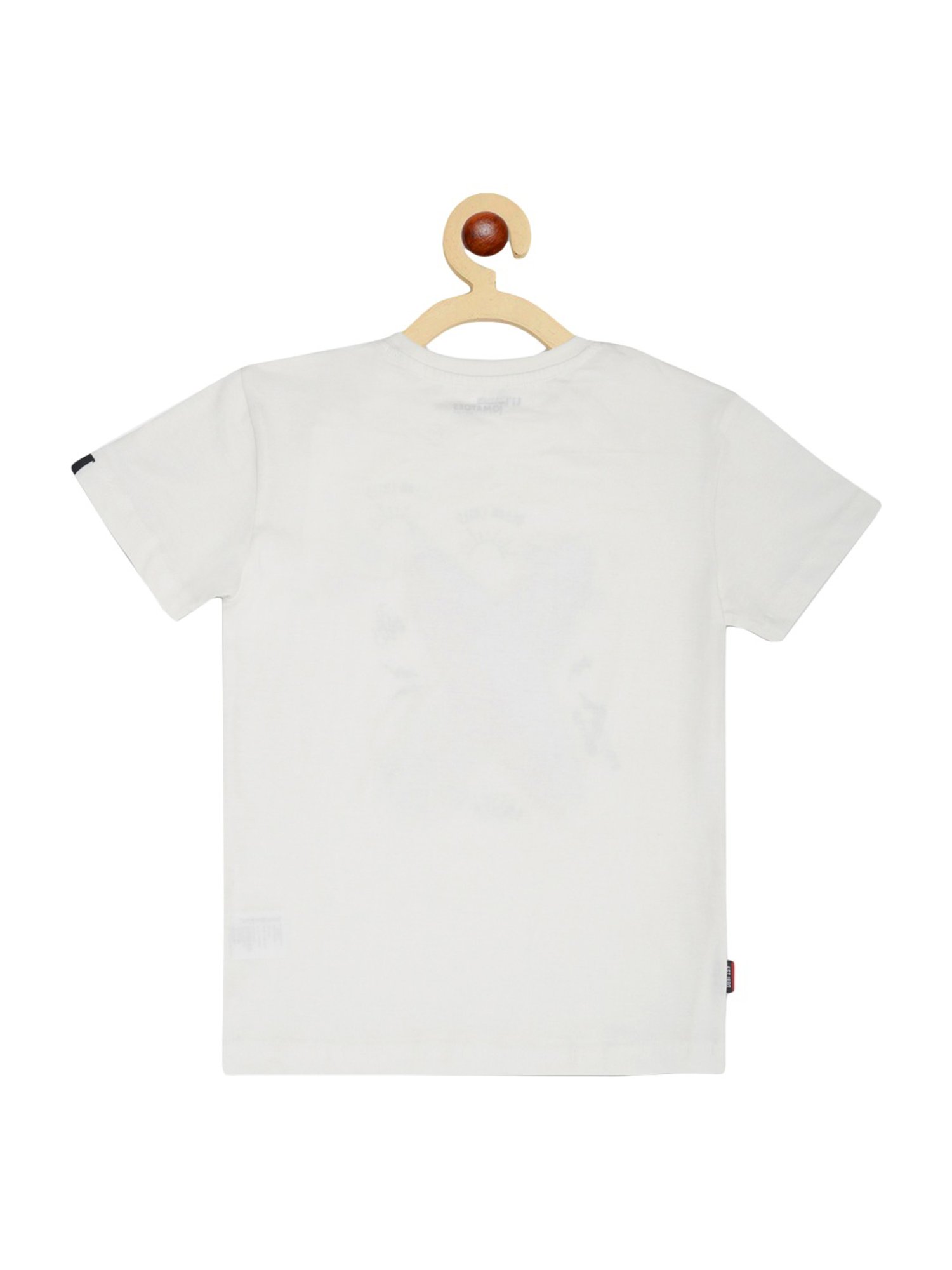 Li'l Tomatoes Kids White Cotton Printed T-Shirt