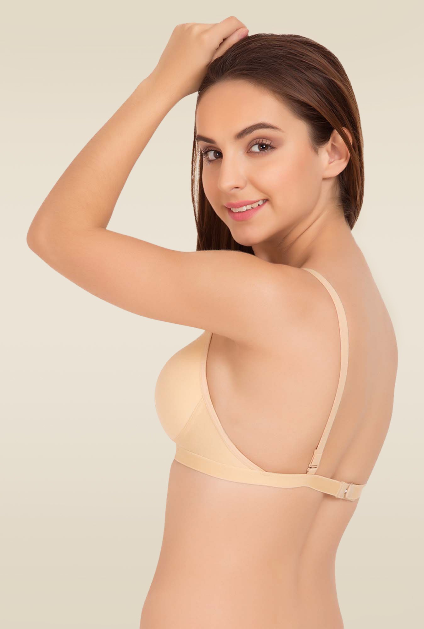 Tweens Beige Non Wired Padded Seamless Bra
