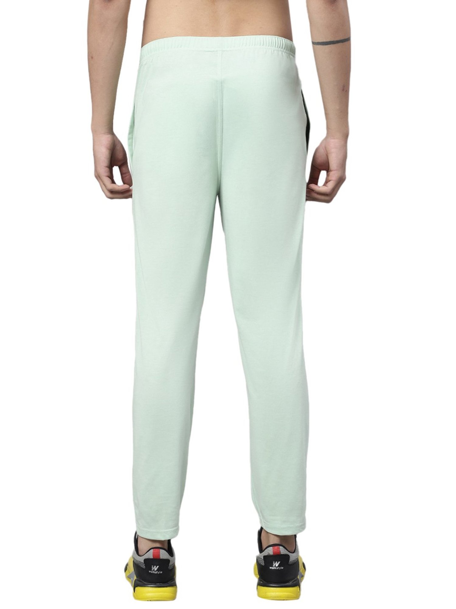 Vimal Jonney Light Green & Black Cotton Lounge Pants - Pack of 2