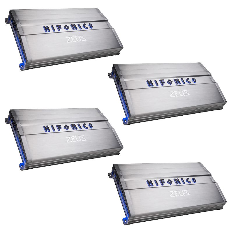 Hifonics 4 x ZG-3200.1D Zeus Gamma 3200W Max Class D Monoblock Car Audio Amplifier (4 Pack)