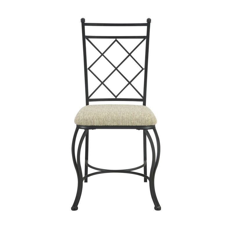 5pc Chandler Glass Top Metal Dining Set Black - Dorel Living