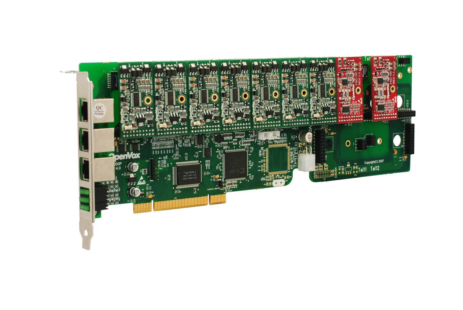 OpenVox A1200P0702 12 Port Analog PCI Base Card + 7 FXS + 2 FXO