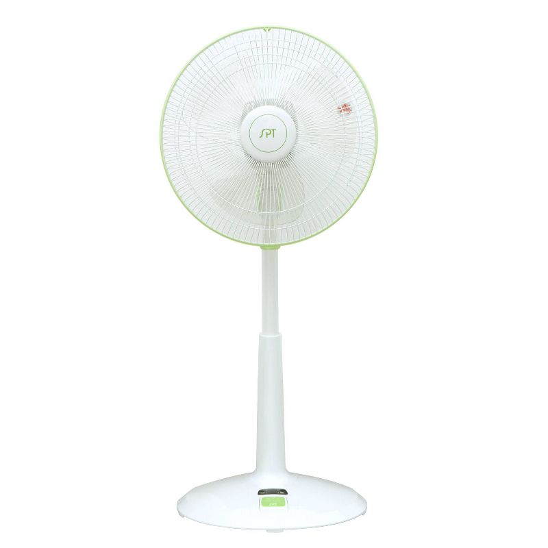 Sunpentown 14" DC Motor Energy Saving Stand Fan White