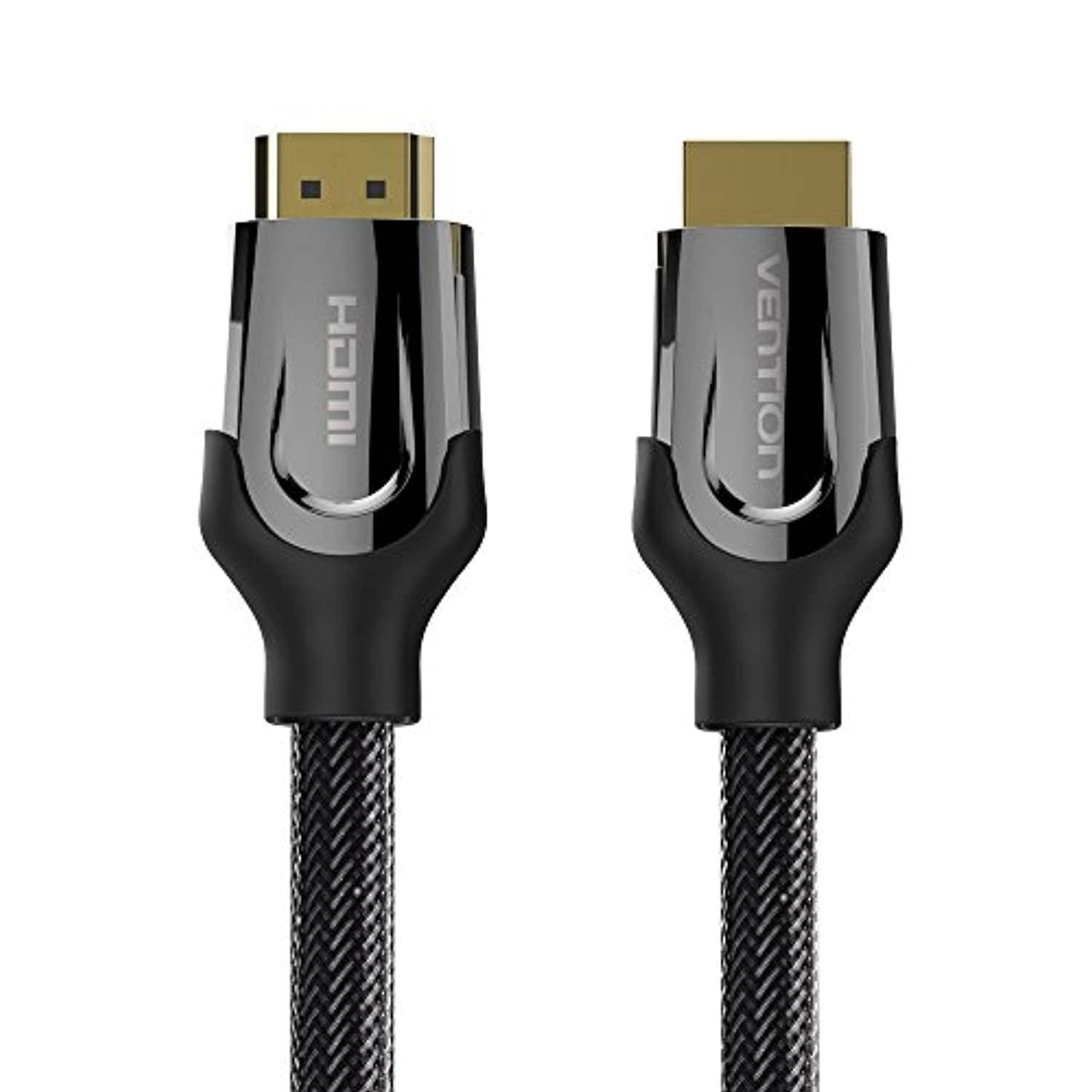 HDMI Cable,Vention 2.0V HDMI to HDMI Braided Cable Woven HDMI 4K 3D 2.0v 1080p Cable for HD TV LCD Laptop PS3 Projector Computer (6Ft/2m)