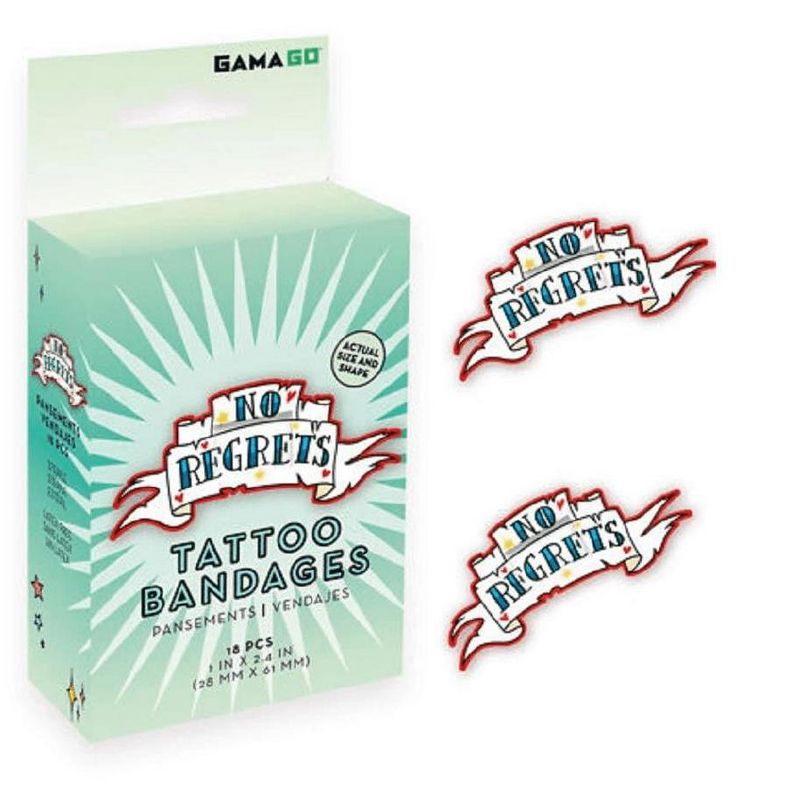 Gamago GAMAGO No Regrets Fake Tattoo Bandages | Set of 18
