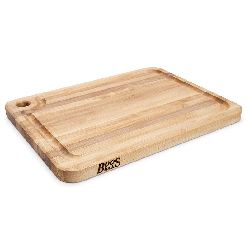 John Boos Block MPL2015125-FH-GRV Prestige 20 x 15-Inch Edge Grain Maple Wood Reversible Cutting Board with Fluid Channel
