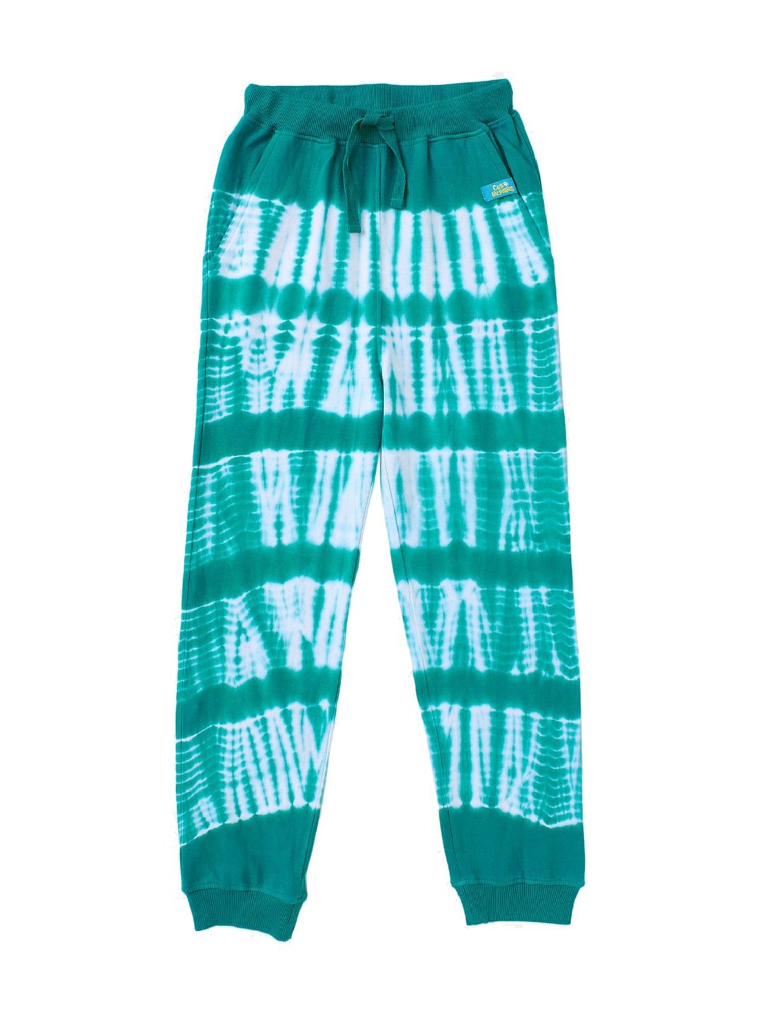Cub McPaws Kids Teal Blue Cotton Over Dyed Trackpants