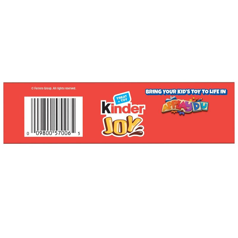 Kinder Joy Sweet Cream Topped with Cocoa Wafer Bites Chocolate Treat + Toy - 6ct