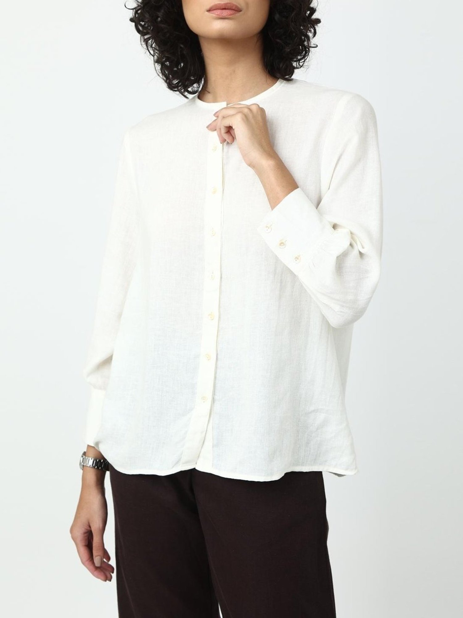 Saltpetre Off-White Puff Sleeve Shirt