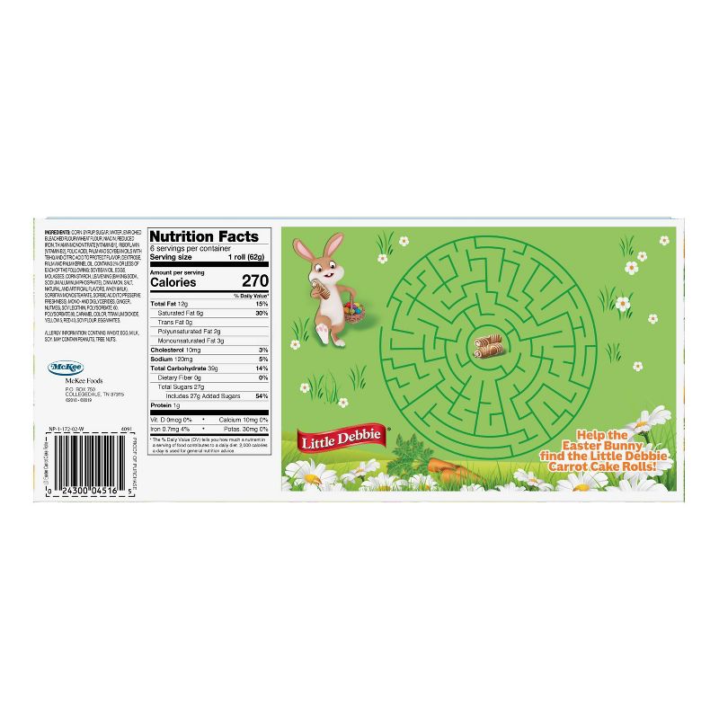 Little Debbie Easter Carrot Cake Rolls - 6ct/13.13oz