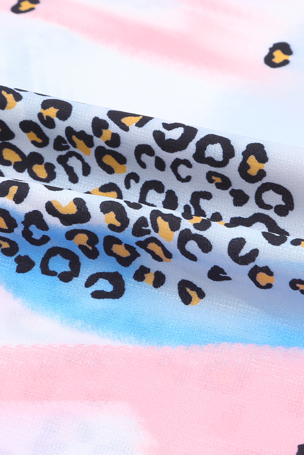 One World Apparel Jacquard Square Neck Short Sleeve Ivory Multi Floral Print Top