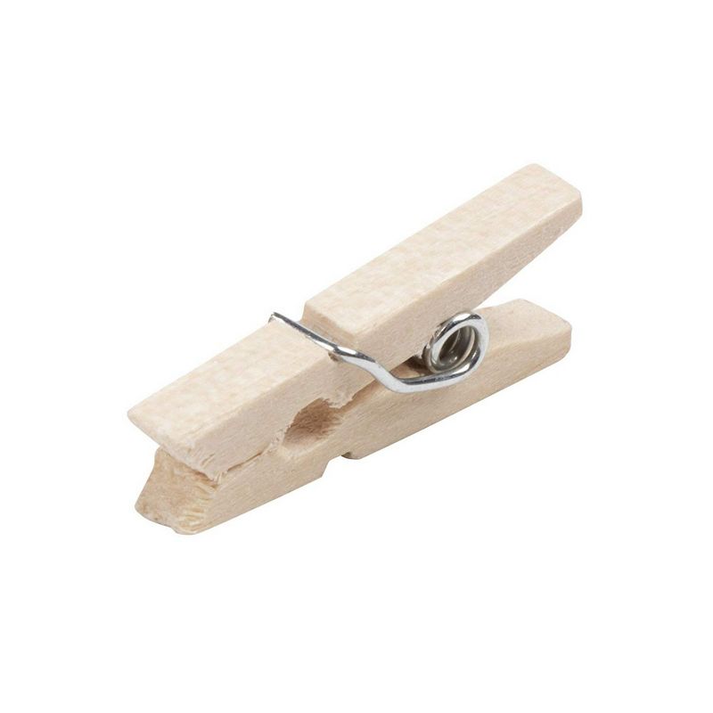 100-Count Juvale Mini Wooden Clothes Pins with 10.8 Yard Jute Twine, Tiny 0.98" Unfinished Wood Clothespins Photo Pegs for Postcards, Pictures