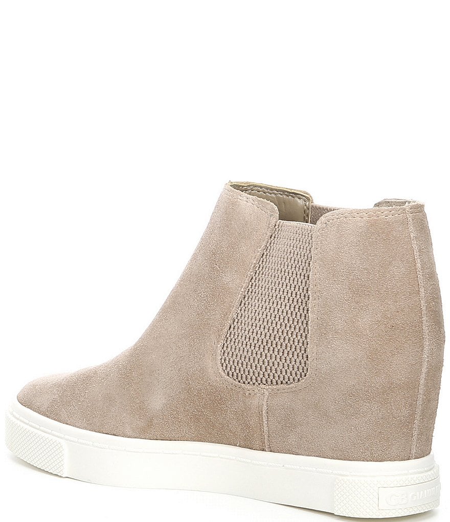 Donald Pliner Pelham Neoprene Mixed Leather Slip-On Wedge Sneakers