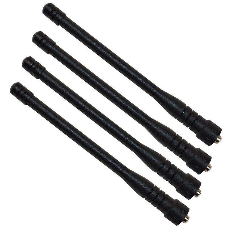 HQRP 4-Pack VHF High Gain Antenna For Motorola GP280, GP300, GP320, GP328, GP330, GP338, GP338 PLUS + HQRP UV Meter