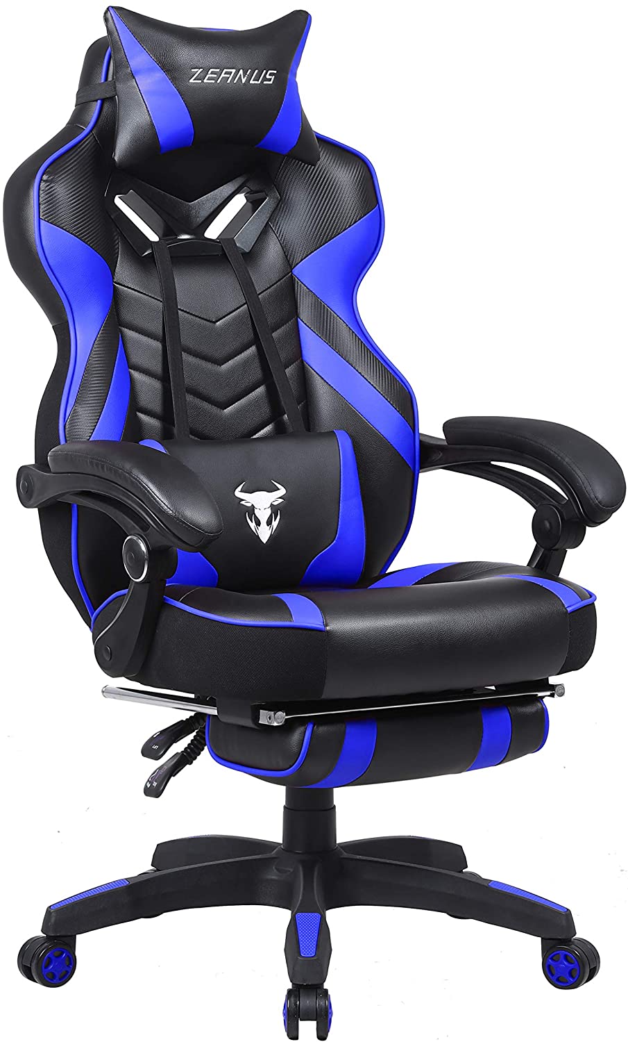 Gaming Chair, Racing Style Computer Desk Chair Padded Armrests Ergonomic Lumbar Support Adjustable Height