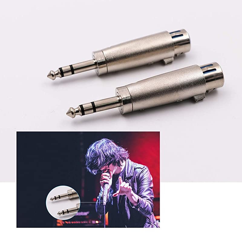 TRS to XLR Female Adapter Female XLR to Stereo Balanced Audio Connector - 2 Pack
