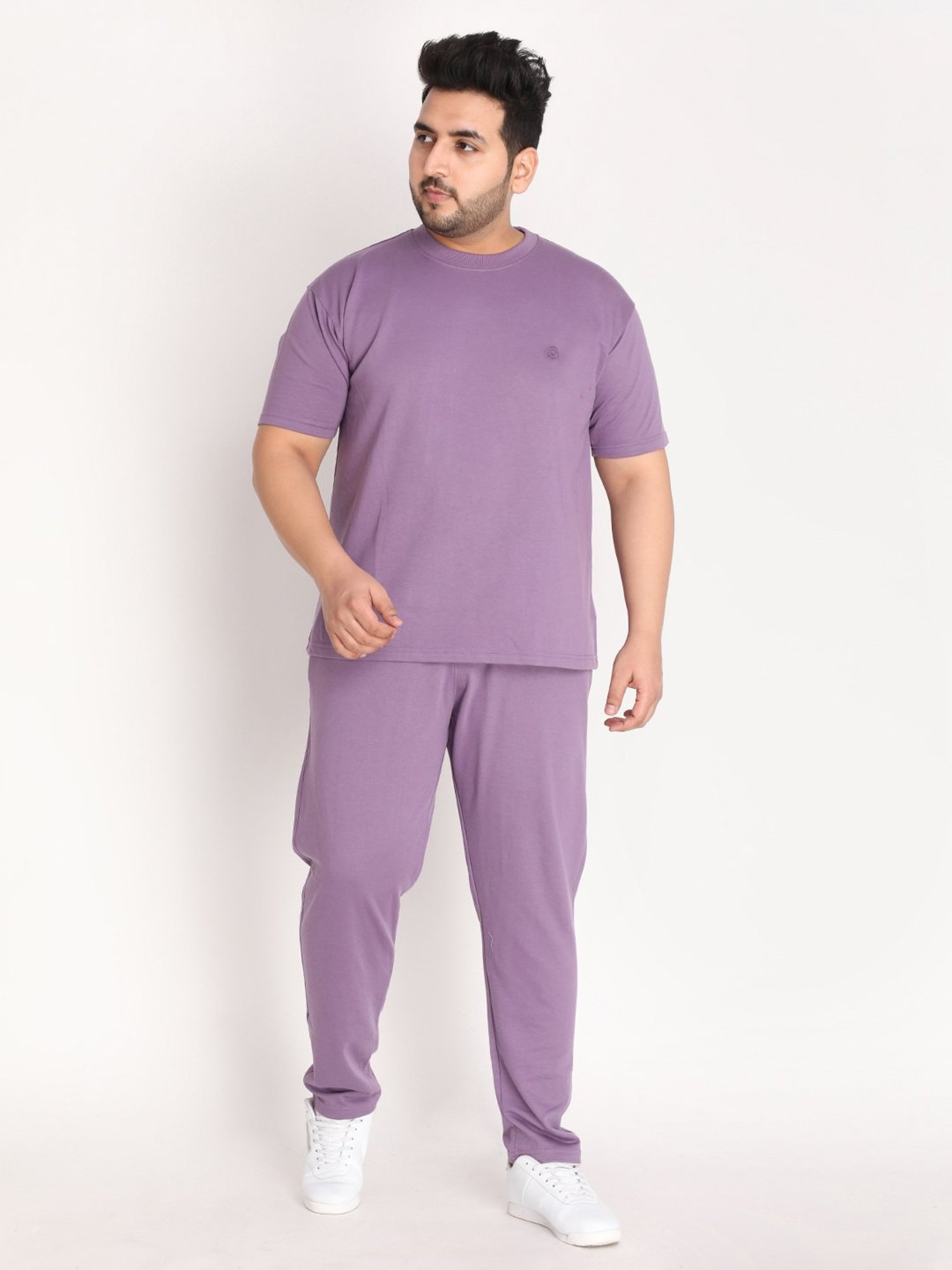 Chkokko Purple Cotton Relaxed Fit Track Suit